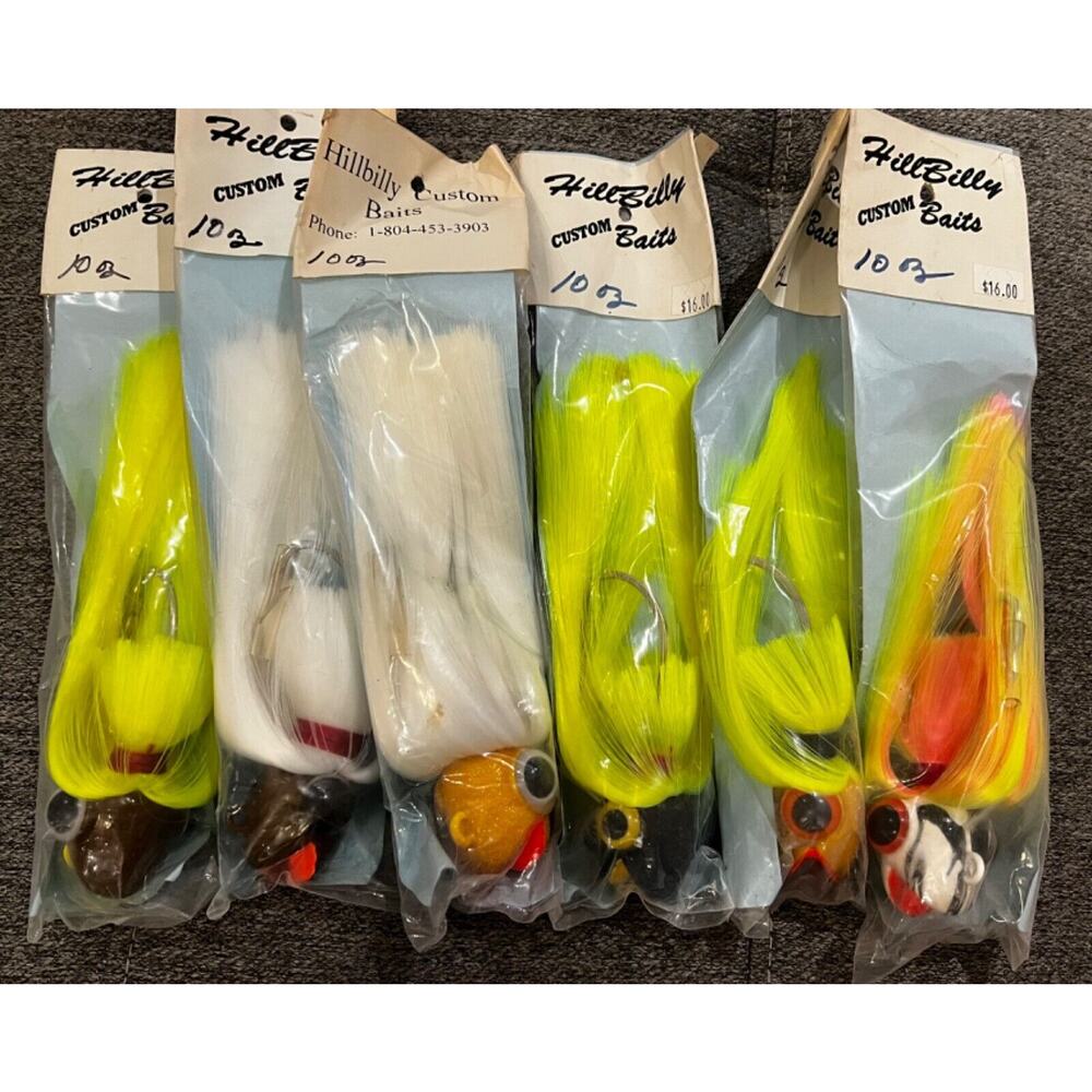6 pack Striped Bass Parachute Heads -10 oz